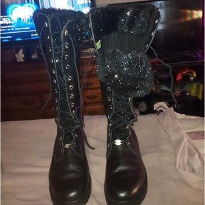 Pre-owned Black Ladies Timberland Fashion Boots Size 8 1/2 M